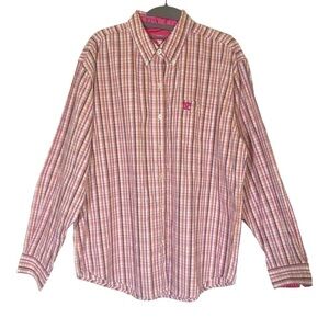 Wrangler Twenty X women's L western long sleeve button up riding cowgirl shirt